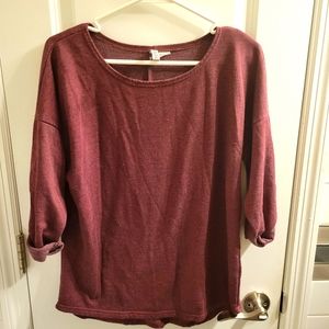 Burgundy lounge wear quarter sleeve
